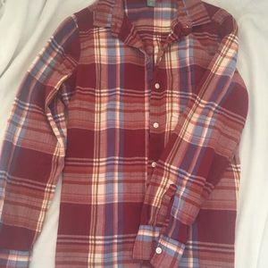 Old Navy Maroon/ Pink Plaid Shirt